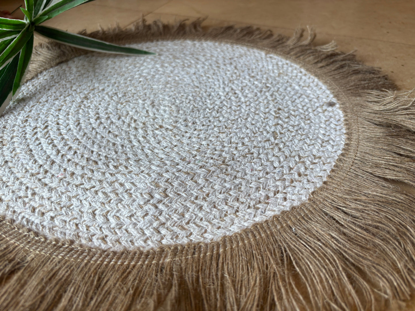 Woven Beige and White Placemats