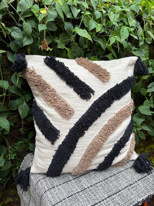 Tufted Handmade Cotton Cushion Cover