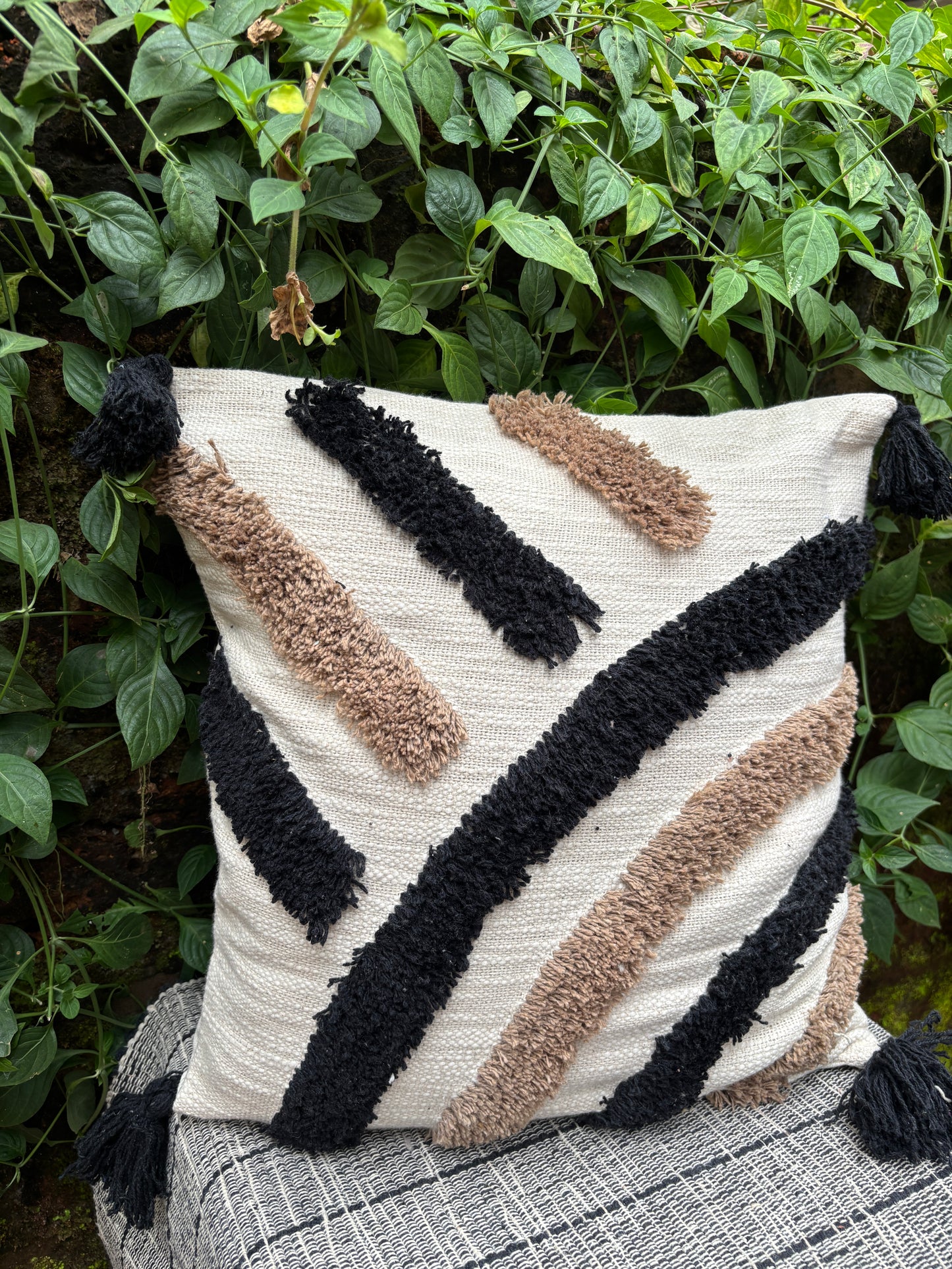 Tufted Handmade Cotton Cushion Cover