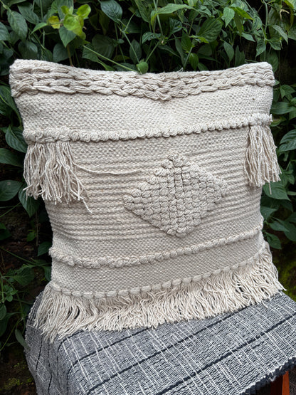 Bohemian Cotton Cushion Cover with Fringes