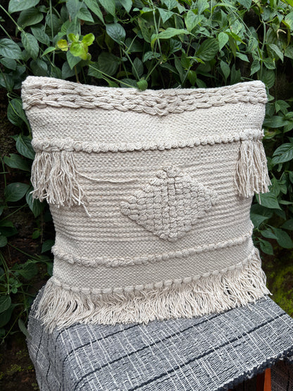 Bohemian Cotton Cushion Cover with Fringes