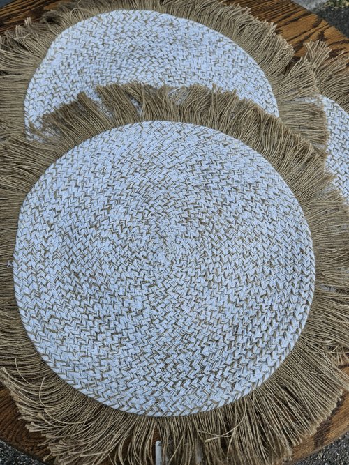 Woven Beige and White Placemats